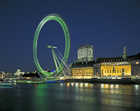 The London Eye from Westminster Bridge, London, England.