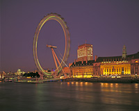 The London Eye from Westminster Bridge, London, England.