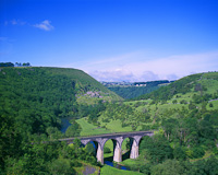 Monsal Head Viaduct, Peak District, Derbyshire, England.