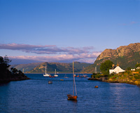 Plockton and Loch Carron, Highland, Scotland.