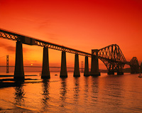 Forth Bridge, Nr Edinburgh, Lothian, Scotland.