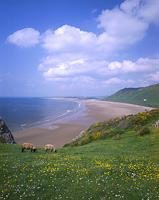Rhossili Bay, The Gower, Swansea, South Wales.
