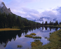 Sorapiss Mountains, from lago, D'Antorno Misurina, The Dolomites, Italy.