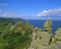 Valley of the rocks, Lynton, Exmoor, Devon, England.