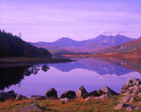 Snowdon from Llyn Mymbyr, Capel Curig, Conwy, North Wales.