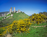 Corfe Castle, Dorset, England.