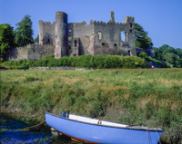 Laugharne Castle, Carmarthenshire, South Wales.