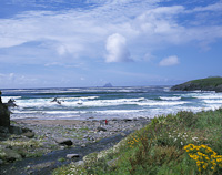 The Skelligs from St. Finan's Bay, Co. Kerry, Eire.