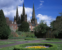 Lichfield Cathedral, Staffordshire, England.