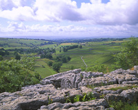 Malham Cove, North Yorkshire, England.
