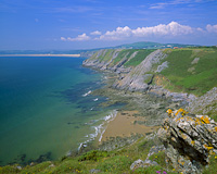 Oxwich Bay from Pennard, The Gower, Swansea, South  Wales.