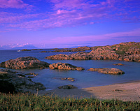 Rhum & Eigg from Morbhaidh, Coll, Inner Hebrides, Argyll & Bute, Scotland.