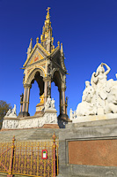 The Albert Memorial, Kensington, London, England.