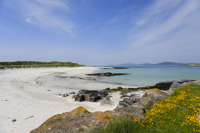 South Uist from Eoligarry, Barra, Outer Hebrides, Scotland.