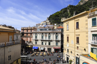 View from the Duomo, Amalfi, Campania, Italy.