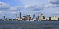 Liverpool & River Mersey, England.