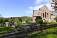 Bedrule Church & Rubers Law, Nr. Jedburgh, The Borders, Scotland.