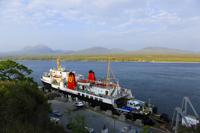Port Askaig, Islay with Paps of Jura beyond, Argyll & Bute, Scotland.