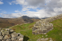 Scafell from Hardknott Roman Fort, Cumbria, England.