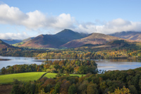 Derwent Water & Causey Pike from Castlehead, Keswick, Cumbria, England.