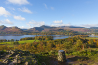 Derwent Water & Causey Pike from Castlehead, Keswick, Cumbria, England.