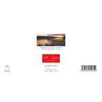Reverse of Windermere Sunset greeting card showing image title and photographer: Vic Guy