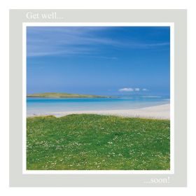 Get Well Soon Card - Halcyon Days - message inside reads: wishing you a speedy recovery
