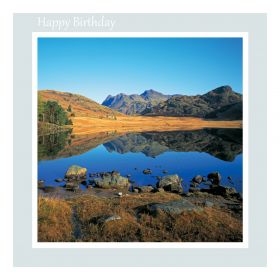Birthday Card - Blea Tarn and The Langdale Pikes - message inside reads: Have a Wonderful Day