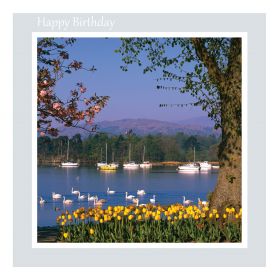 Birthday Card - Blea Tarn and The Langdale Pikes - message inside reads: Have a Wonderful Day